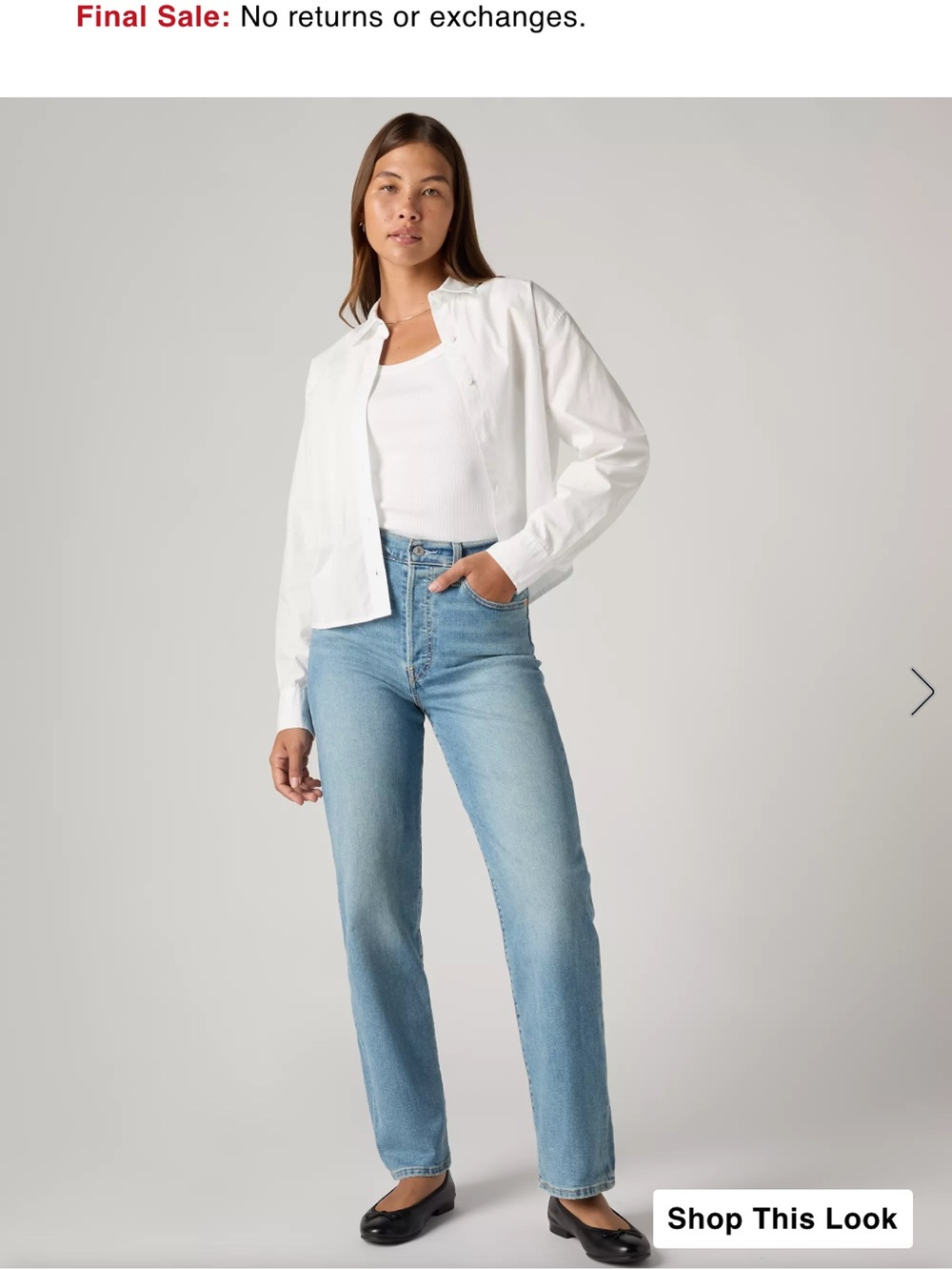 Levi's Women’s Ribcage Straight Ankle Jeans in Medium Light Blue Wash Size 0